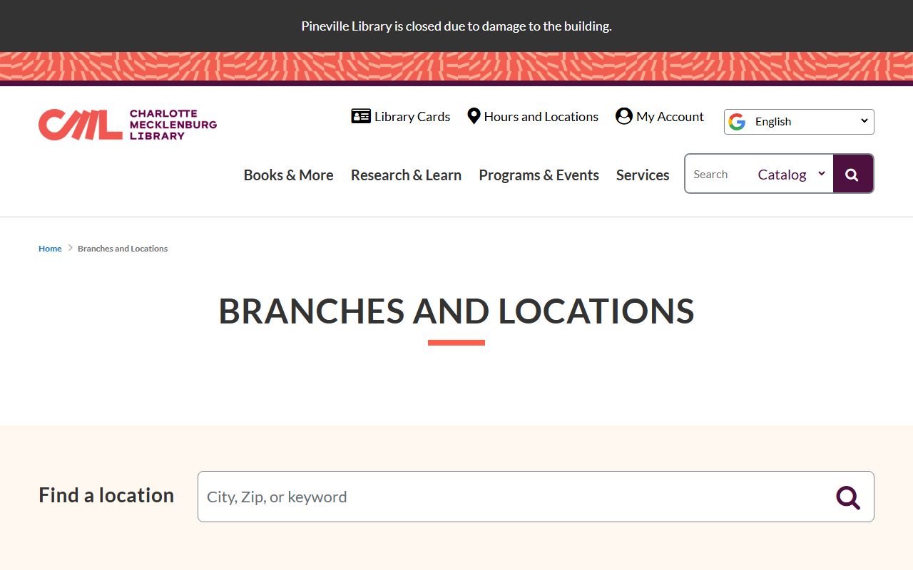 Mecklenburg County phone directory library branch directory