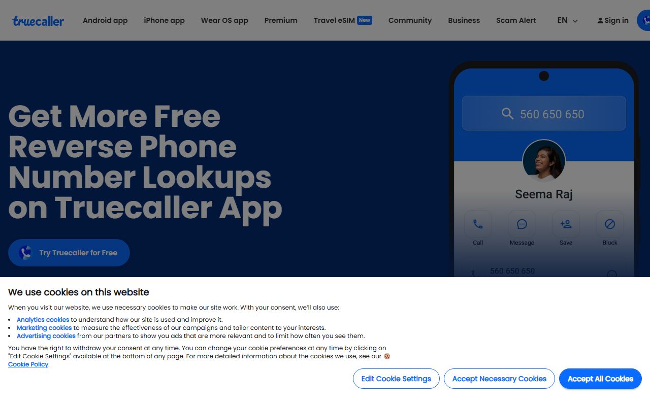 Mecklenburg County phone numbers Truecaller reverse lookup tool